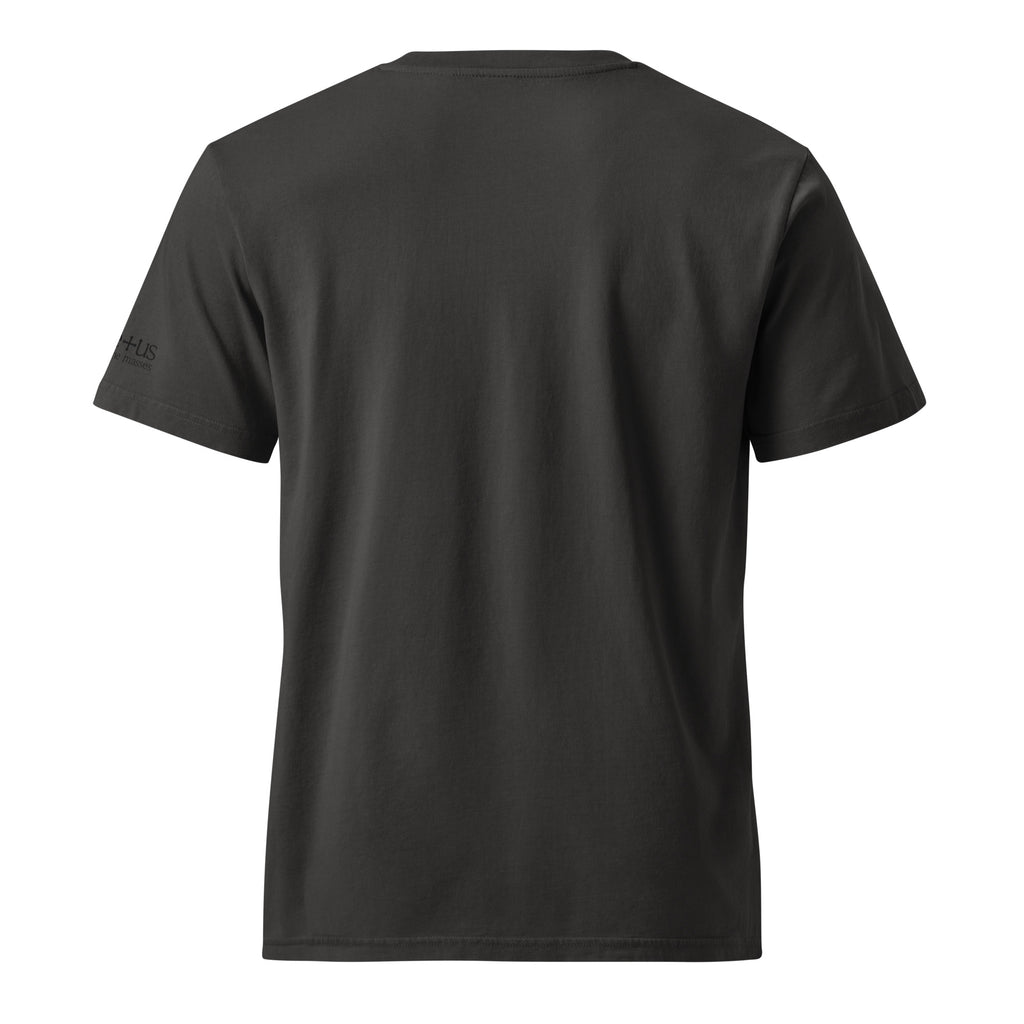 Product mockupJesus Is My Therapist T-Shirt featuring a minimalist design with a Christian message inspired by 1 Timothy 2:5.